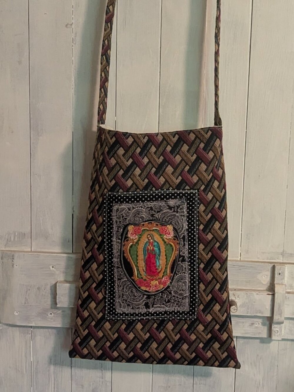 Our Lady Of Guadalupe Tote Bag lined with cotton